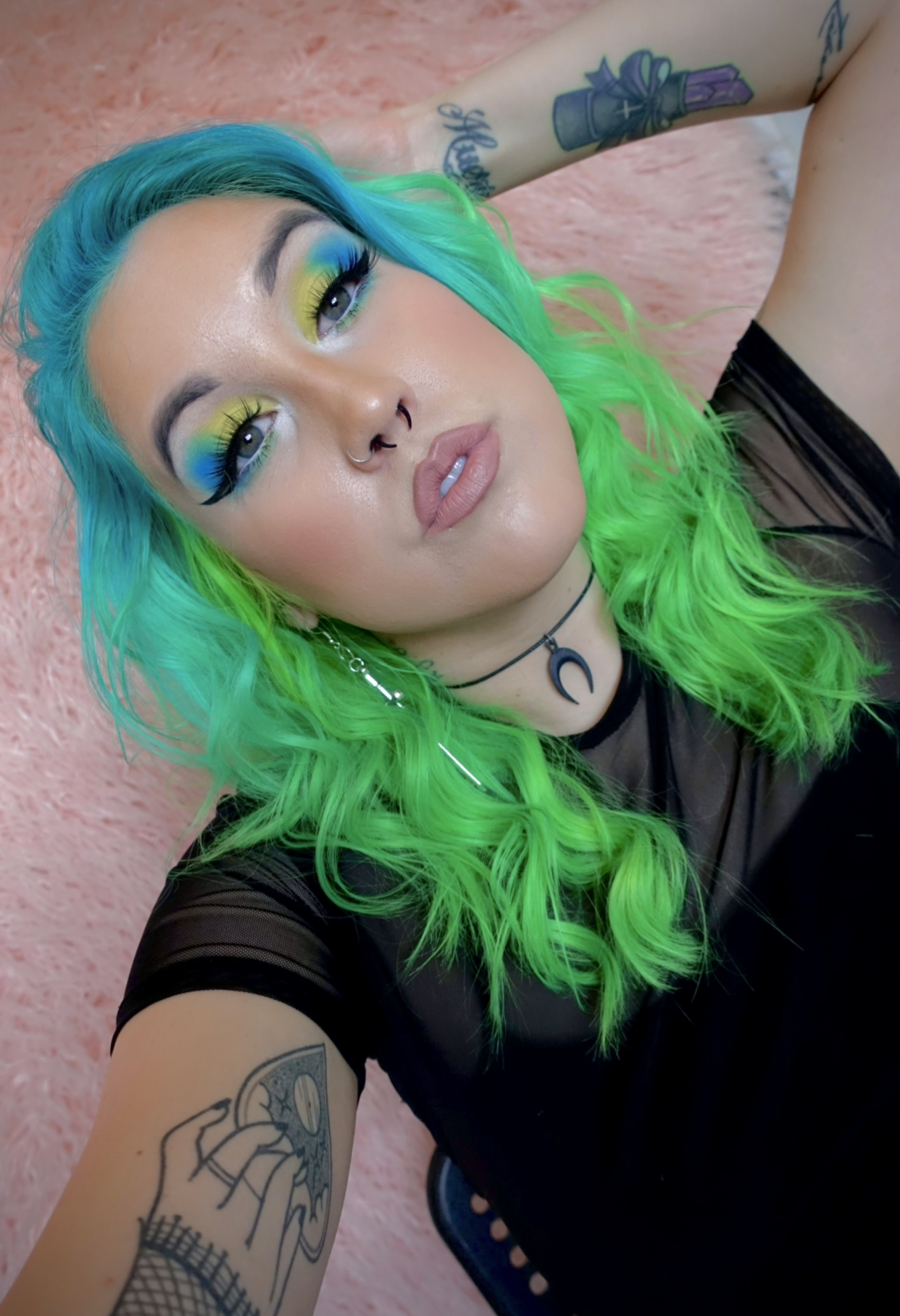 Dying My Hair Turquoise & Green using Manic Panic + Lime Crime